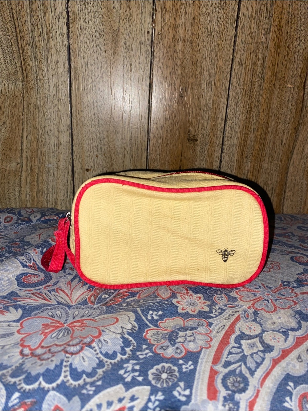Yellow canvas cosmetic